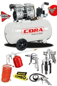PROXTECH Cora 50 Litre Süper Sessiz Yağsız Hava Kompresörü ve Havalı Alet Seti Boya Seti 1 Hp - 1