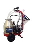 TULSAN Mini Tip Çift Sağım Koyun Sağma Yağlı Pompa Aleminyum Tek Güğüm 30 L Süt Sağım Makinesi - 1