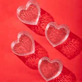 Perotti 16364 Neomi 4'lü Kalp Magnolia Çerezlik Sunumluk Kasesi thumbnail 3