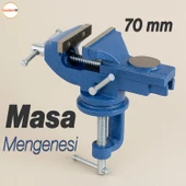 Masa Mengenesi 70 mm Mobilya Tezgah Dönerli Tabla Taban Metal Döküm İşkence Kıskaç Mini Ahşap Kanca - 1