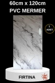 Alternatif Kaplama UV PVC Fırtına Mermer Desenli 1 Adet 60x120cm Ev Ofis Otel Duvar Kaplama Paneli thumbnail 1