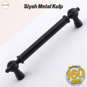 Defne Metal Kulp Siyah 160 mm Mobilya Çekmece Dolap Kapak Kulpları Kulb Kulpu Mutfak Dolabı - 1