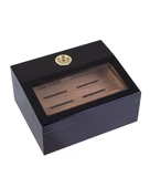 Yarım Cam Tavan Puro Humidor / Puro Saklama Kutusu - Siyah 0199 - 1