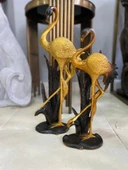 Flamingo Biblo 2 li Dekoratif Yapraklı Heykel Obje thumbnail 7