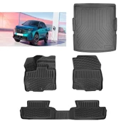 Rizline Peugeot 3008 Elektrikli 2024 ve Sonrası 3D Paspas Siyah ve Alt  Bagaj Havuzu Set thumbnail 1