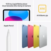 iPad 10. Nesil Wi-Fi 64 GB 10.9" MCM84TU/A Mavi Tablet - 2