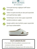 ROY JONES 1802 BEYAZ COMFORT CASUAL ANATOMİK RAHAT KALIP TERLİK - 5
