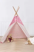 Çocuk Oyun Çadırı Ahşap Direkli Geniş Oyun Evi 150x150x200 cm - 1