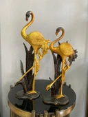 Flamingo Biblo 2 li Dekoratif Yapraklı Heykel Obje thumbnail 4