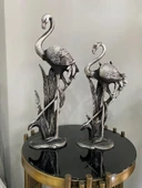 Flamingo Biblo 2 li Dekoratif Yapraklı Heykel Obje thumbnail 3