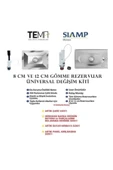 Tema Siamp Universal Gömme Rezervuar Değişim Kiti Parlak Krom 8Cm - 2