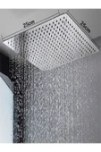 Bym Yapı Tepe Duş Başlığı Kare 25 * 25 Paslanmaz Inox 304 Çelik Metal Kireç Önleyici - 2