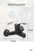 Vsa Siyah Robot Siyah Tepe Yağmurlama Duş Seti Mutfak Banyo Lavabo Bataryası Set - 2