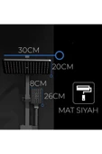 Fleko Duş Fleko Tepe El Duş 20X30 Mat Siyah Dd5-B - 4