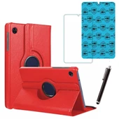 Samsung Galaxy Tab A9 X110 Uyumlu Tablet Kılıfı Cam Ekran Koruyucu Kalem Set - 3