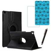 Samsung Galaxy Tab A9 X110 Uyumlu Tablet Kılıfı Cam Ekran Koruyucu Kalem Set - 1