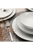 Atina Platin İki MM File 54 Parça 12 Kişilik Porselen Yemek Takımı - 4