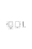 Vitra Equal Klozet Kapağı 119-003-009 Slim - Duroplast - Üstten Sıkmalı - Yavaş Kapanır - Metal Ment - 2