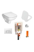 Vitra S20 Square Beyaz Kısa Asma Klozet Ve Gömme Rezervuar Tam Set - 1