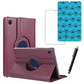 Samsung Galaxy Tab A9 X110 Uyumlu Tablet Kılıfı Cam Ekran Koruyucu Kalem Set - 2