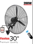 Ventus 30" İnc (75 cm) Sanayi Tipi Duvar Vantilatörü 200W Güç Uzaktan Kumandalı Yüksek Performanslı Fan - 1