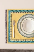 Safran Luxe, Duck Keten 6'lı Amerikan Servis, Supla, Kaymaz 40x50cm - 3