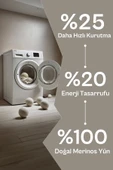 Tilbe Home 6 Adet Çamaşır Yün Kurutma Topu XXL Büyük Boy Doğal Yumuşatıcı Çamaşır Kurutma Makinesi Topları - 3