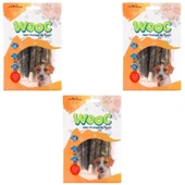 Wooc Balık Derisi Sargılı Sütlü Çubuk Köpek Ödül Maması 80gr x 3 Adet - 1