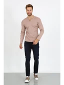 Uomo Park 5524 Yeni Sezon V Kesim Düğmeli Kaşkorse Kazak - 1