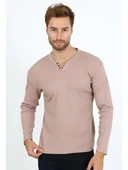 Uomo Park 5524 Yeni Sezon V Kesim Düğmeli Kaşkorse Kazak - 3