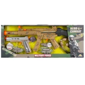 4310 Hero Combat Sesli ve Işıklı Askeri Silah Seti -Sunman - 4