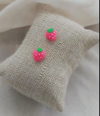 Küpe Çilek Meyve Minik Küpe Kadın Genç Kız Bebek  küpesi Takı Aksesuar thumbnail 1