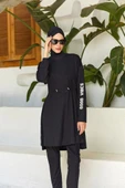 Rozamay 253132 Opal   Siyah Tam Boy Lycralı Dijital Desen Tesettür Mayo thumbnail 1