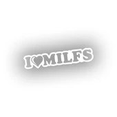 I Love Milfs Araba Sticker 17x17 Cm Beyaz - 1
