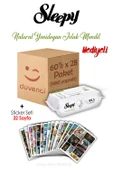 Sleepy Natural Yenidoğan Islak Havlu 60x28 (1680 yaprak) ve Sticker Seti 32 Sayfa - 1