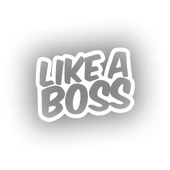 Like a Boss Araba Stickeri 17x17 Cm Beyaz - 1