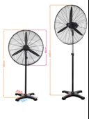 Ventus 30" İnc (75 cm) Sanayi Tipi Ayaklı Vantilatör 200W Güç Uzaktan Kumandalı Yüksek Performanslı Fan - 2