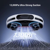 Ezviz RS20 Max Robot Süpürge, Hepsibirarada, Kendi Kendine Temizleme, 13000PA, Kameralı Devriye, Iki Yönlü Konuşma, Anti-Fırça Dolaşma, Kamera ve Lds Navigasyon, Sıcak Su 60°c, Otomatik Boşaltma - 2