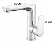 LAVABO BATARYASI KROM BANYO LAVABO MUSLUK AĞIR PRİNÇ GÖVDE DÖNER BORU MODERN LÜKS ARMATÜR GÜMÜŞ GRİ - 6