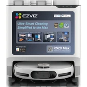 Ezviz RS20 Max Robot Süpürge, Hepsibirarada, Kendi Kendine Temizleme, 13000PA, Kameralı Devriye, Iki Yönlü Konuşma, Anti-Fırça Dolaşma, Kamera ve Lds Navigasyon, Sıcak Su 60°c, Otomatik Boşaltma - 10