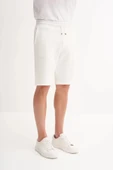Cazador Jakarlı Regular Fit Örme Bermuda Şort 6073 Beyaz - 2