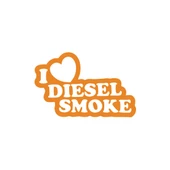 I Love Diesel Smoke Araba Sticker 17x17 Cm Turuncu - 1
