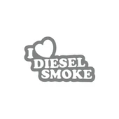 I Love Diesel Smoke Araba Sticker 17x17 Cm Gri - 1