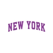 New York Araba Sticker 17x17 Cm Mor - 1