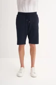 Cazador Regular Fit Örme Dokulu Bermuda Şort 6074 Lacivert - 2