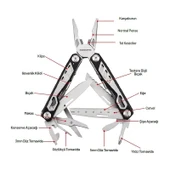 İzeltaş Multi Tool 15 Fonksiyonlu 155 MM Pense - 14000005270 - 2