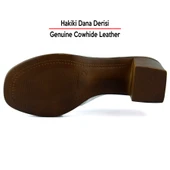 Erkan Saçmacı Soleil Beyaz Hakiki Dana Derisi Çapraz Bantlı Kalın Topuklu Rahat Günlük Sandalet - 6