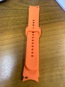 Samsung Galaxy Watch Fe / 4 / 5 / 5 Pro / 6 / 7 40 42 44 46mm Pim Tasarım Tam Uyumlu Silikon Kordon 20mm turuncu - 4