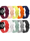 Samsung Galaxy Watch Fe / 4 / 5 / 5 Pro / 6 / 7 40 42 44 46mm Pim Tasarım Tam Uyumlu Silikon Kordon 20mm turuncu - 2