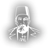 2.Abdülhamit Silüet Sticker 17x17 Cm Beyaz - 1